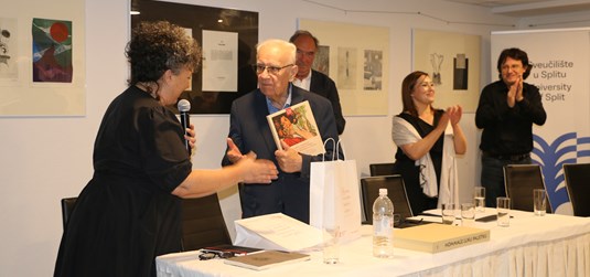 Ceremonial presentation of poetry-graphic map 